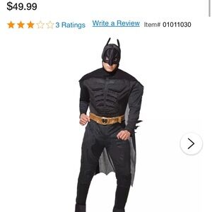 Men’s Large Batman Costume * NEW *